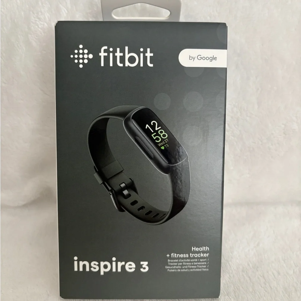 NIB Fitbit Inspire 3 Health and Fitness Tracker, Midnight Zen / Black